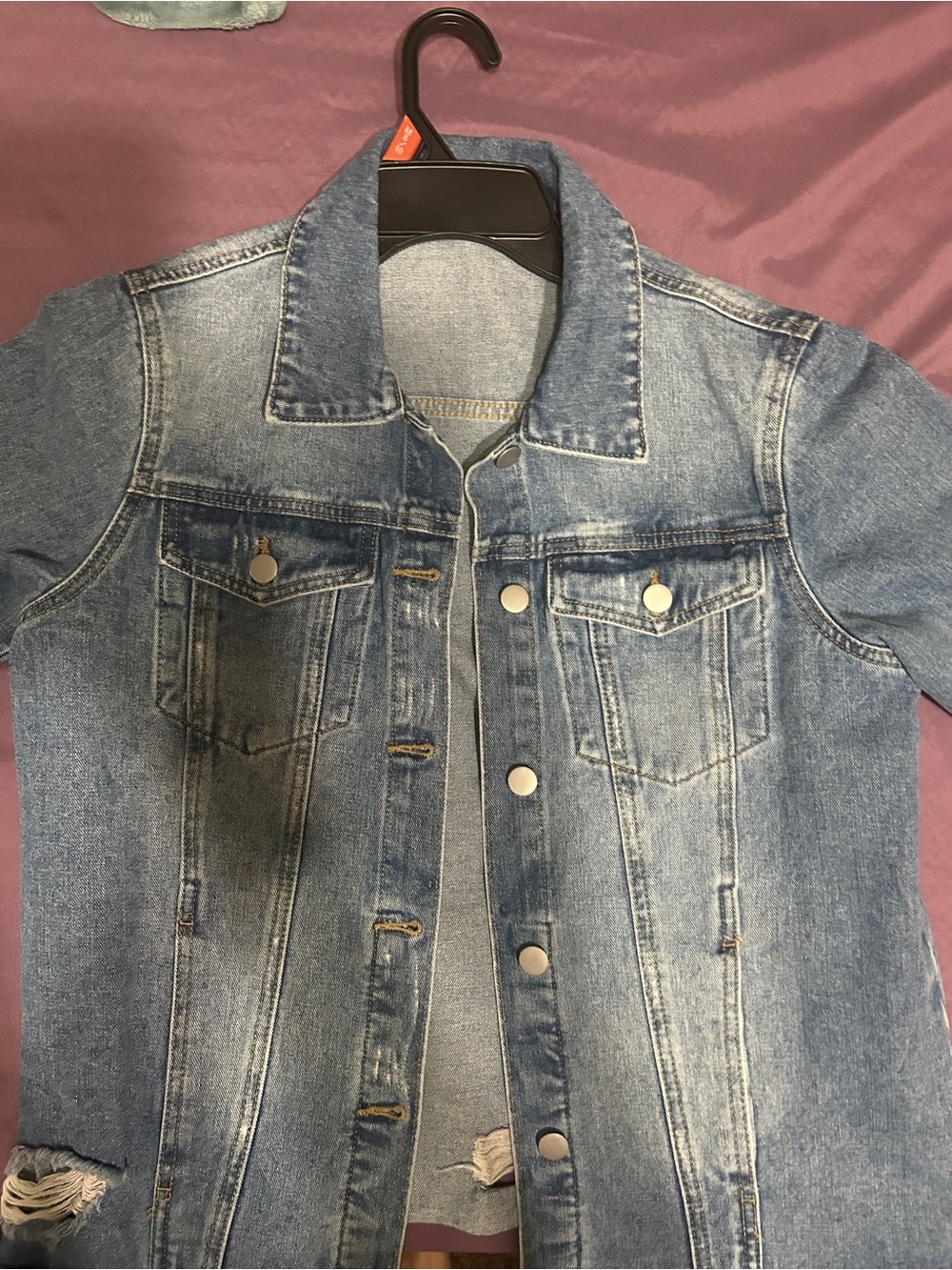 Classic Light Blue Denim Jacket for Women